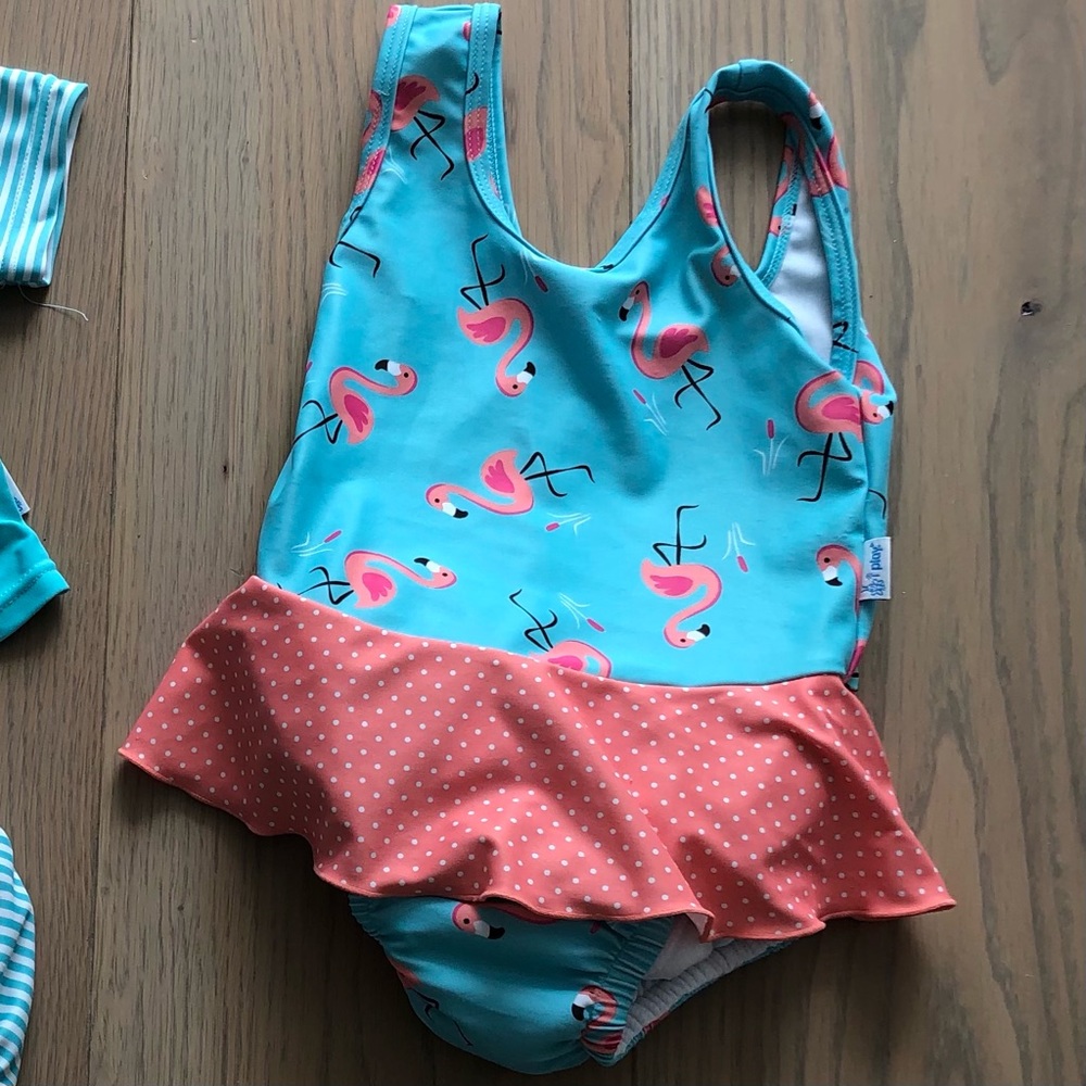 Flamingo 🦩 bathing suit with built in swim diaper